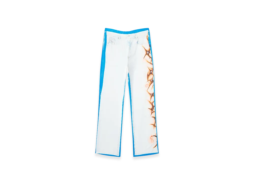 Diesel P-After-Graffiti-Jap Relaxed Pant With Graffiti Print "Blue White"