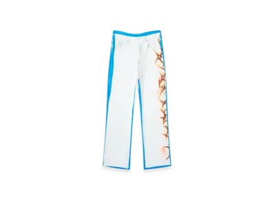 Diesel P-After-Graffiti-Jap Relaxed Pant With Graffiti Print "Blue White"
