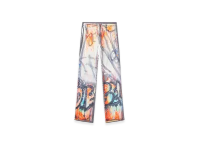 Diesel P-After-Graffiti-Usa Relaxed Pant With Graffiti Print "Gray"