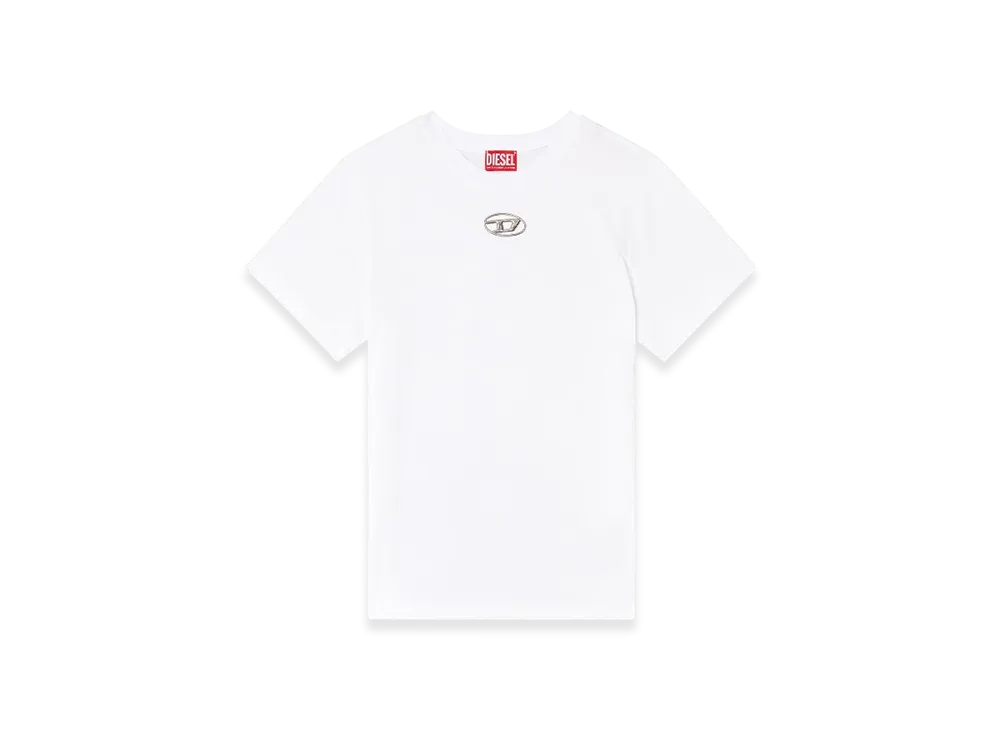 Diesel T-Regs-OD-Q1 Regular Fit T-Shirt With Oval D "White"