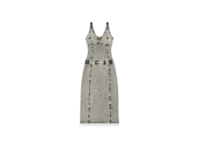 Diesel D-Inny Sleeveless Midi Dress With Denim Effect "Gray"
