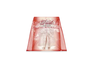 Diesel O-Lympiac Layered Skirt With Lyrics Print "Pink White"