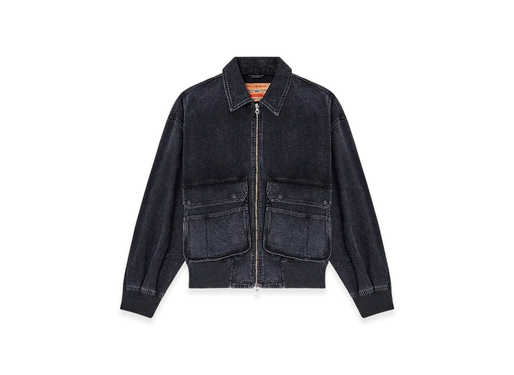 Diesel D-Kurz Jacket In Batavia-Weave Denim "Black"