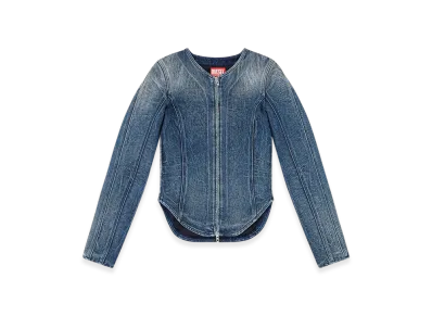 Diesel De-Gary-FSG Jacket In Ghost Embossed Denim "Dark Blue"