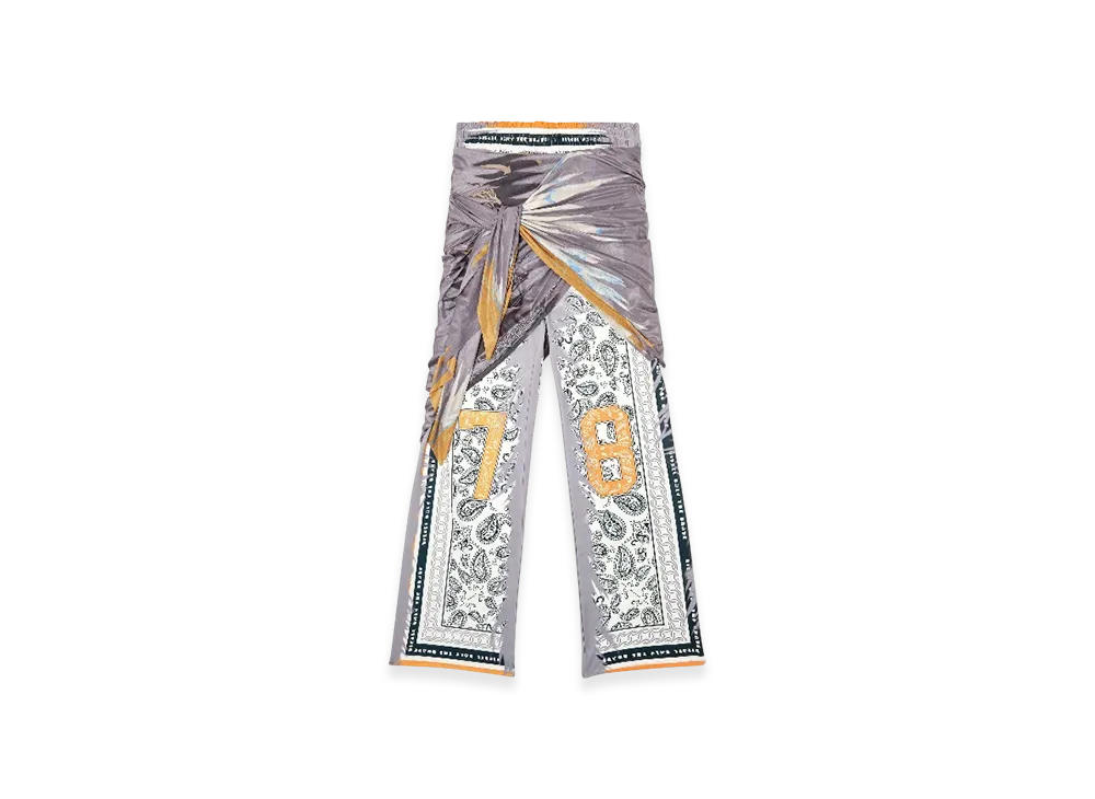 Diesel P-Frizza Hybrid Pants With Bandana Overlay "Gray White"