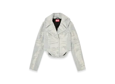 Diesel De-Ali-FSG Jacket In Overdyed Floating-Threads Denim "Gray"