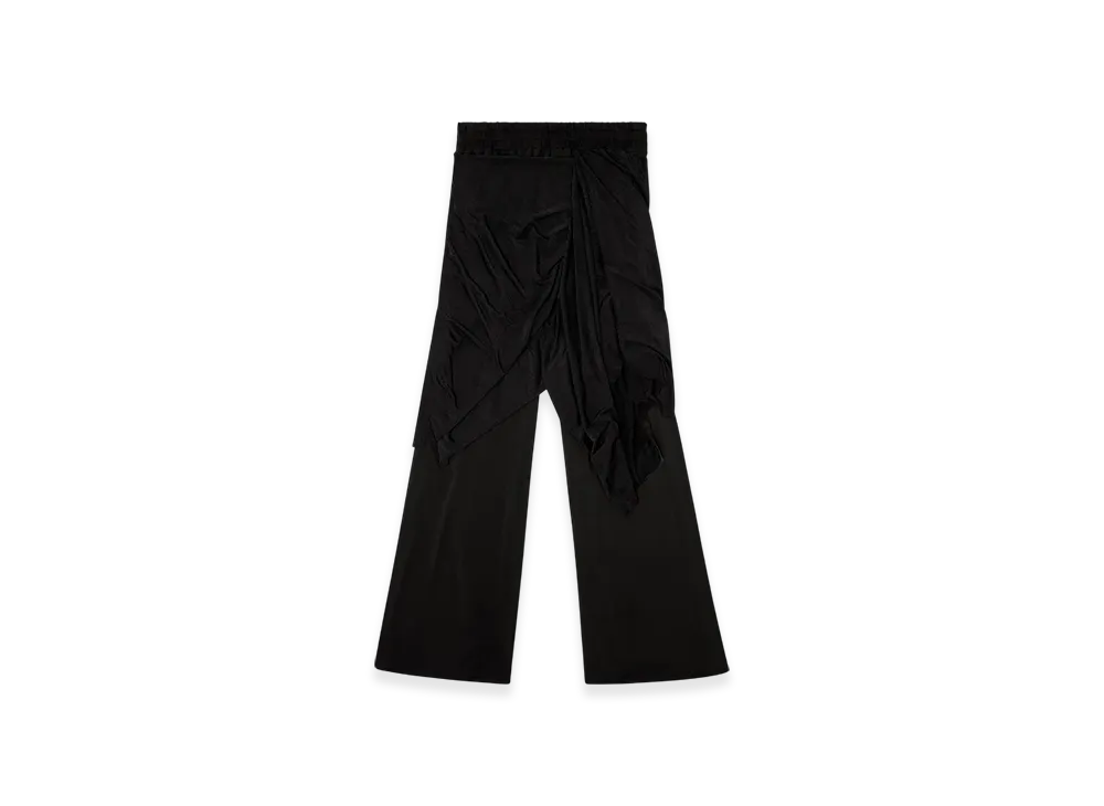 Diesel P-Frizza-Plain Draped Pants In Fluid Jersey "Black"