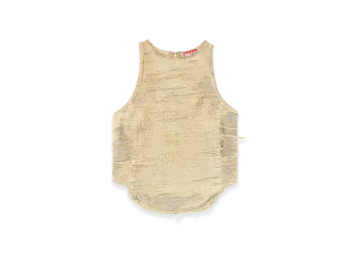 Diesel De-Astro-FSG Top In Overdyed Floating-Thread Denim "Beige"