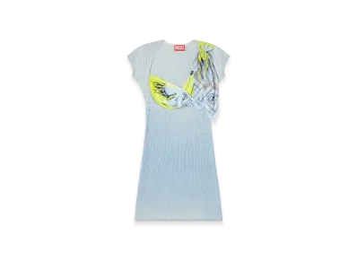 Diesel D-Leryn Mini Dress With Bandana Bra Insert "Light Blue"