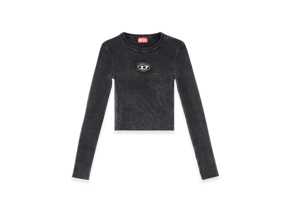 Diesel M-Anchor-A Cropped Jumper With Cut-Out Logo "Black"