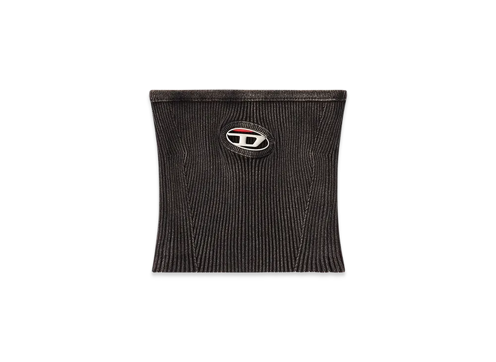 Diesel M-Clarksvillex-C Knit Tube Top With Cut-Out Logo "Black"