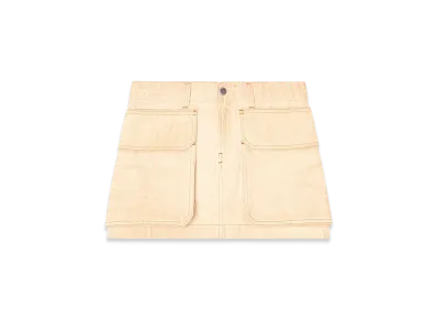 Diesel De-Ton Mini Skirt In Batavia-Weave Denim "Beige"