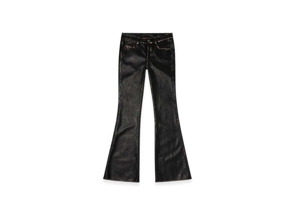 Diesel P-Stellar-Q1 Faux Leather Five Pocket Pants "Black"