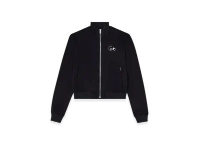 Diesel F-Flacin Zip-Up Sweatshirt With Cut-Out Logo "Black"