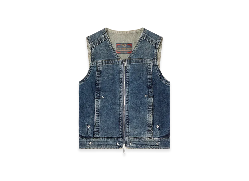 Diesel De-Proof-Re Zipped Top In Rehab Denim "Dark Blue"