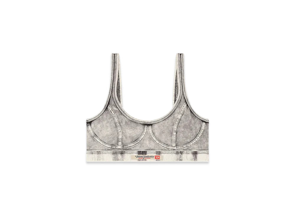 Diesel Kassie-Dnm Bralette In Denim-Effect Jersey "Gray"