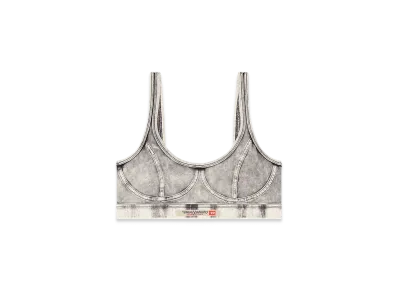 Diesel Kassie-Dnm Bralette In Denim-Effect Jersey "Gray"