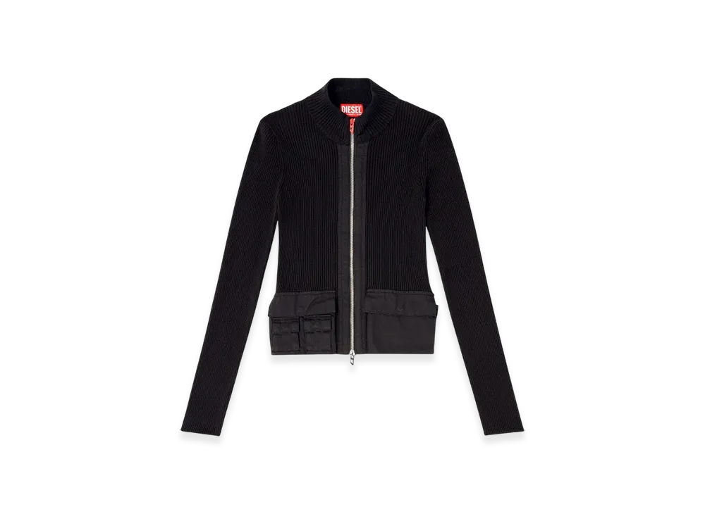 Diesel M-Melissa Ribbed Dress With Cargo Pockets "Black"