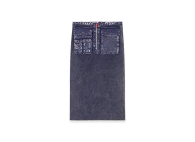 Diesel M-Meryn Knit Midi Skirt With Denim Cargo Pockets "Blue"