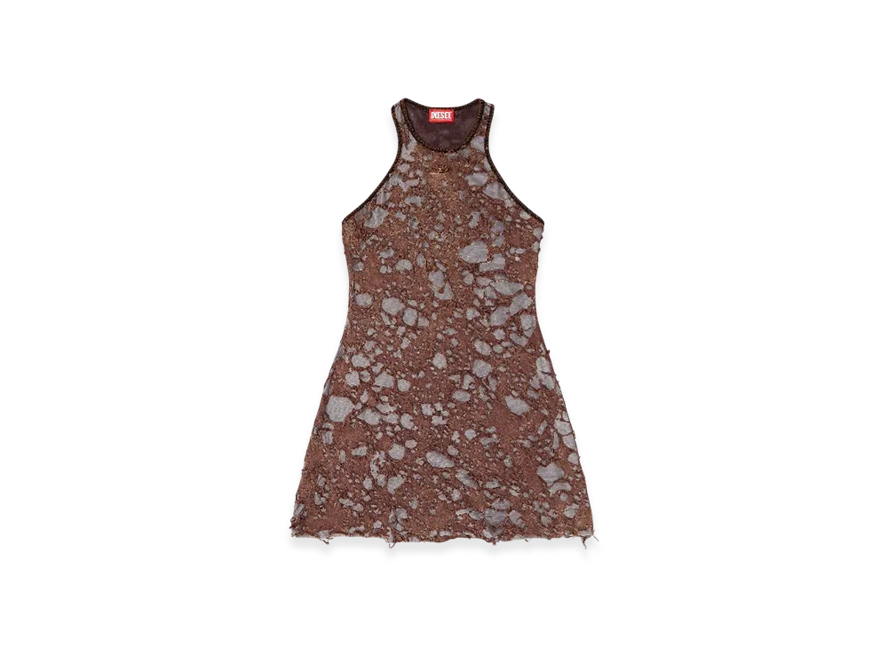 Diesel D-Ilmy Dress In Destroyed Jersey "Brown"