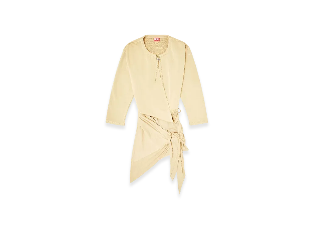 Diesel D-Creed Draped Dress With Ruched Skirt "Beige"