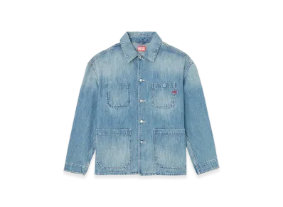 Diesel D-Stack-U Utility-Style Denim Jacket "Medium Blue"