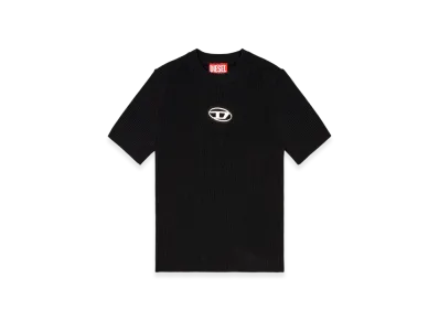 Diesel M-Valari-SS Short-Sleeve Jumper With Metal Oval D "Black"