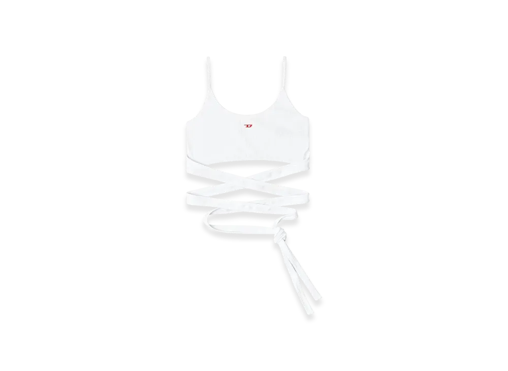 Diesel T-Leya-Tail Vest Top With Wrap Ties "White"
