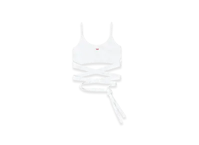 Diesel T-Leya-Tail Vest Top With Wrap Ties "White"