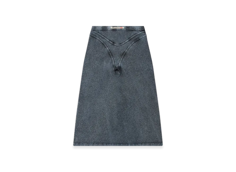 Diesel O-Alline Midi Skirt In Denim-Look Jersey "Dark Blue"