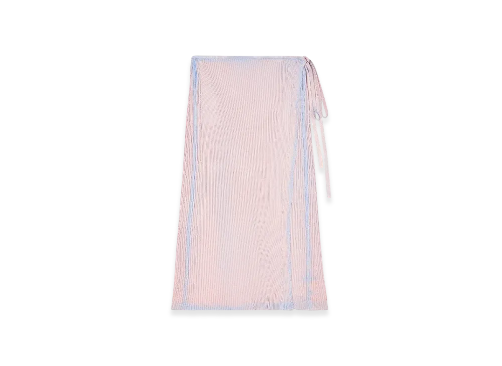 Diesel M-Vigo Wrap Skirt In Double-Dyed Rib-Knit "Pink White"