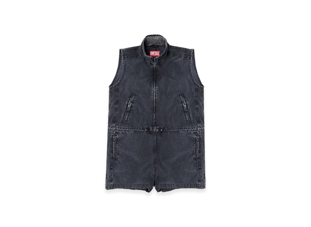 Diesel J-Annet Playsuit In Treated Nylon "Dark Blue"