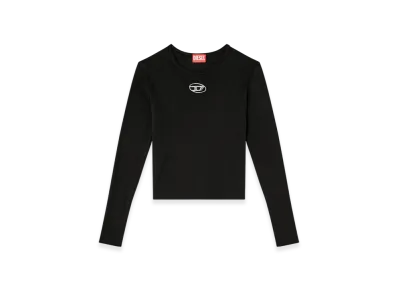 Diesel T-Uncutie-Long-LS-OD Long-Sleeve Top With Oval D Cut-Out "Black"
