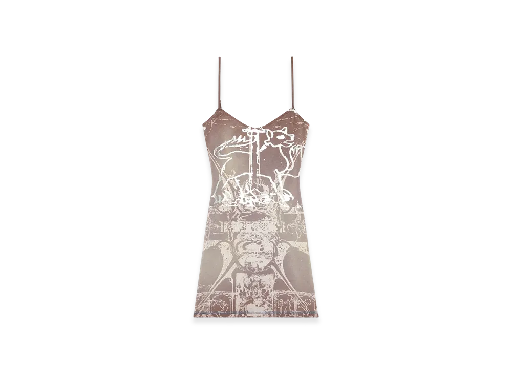 Diesel D-Longy Mini Dress With Foil Print "Light Brown"