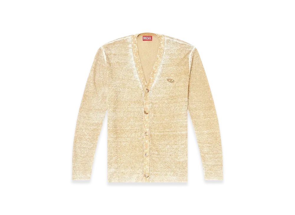 Diesel M-Robin Linen Cardigan "Light Brown"