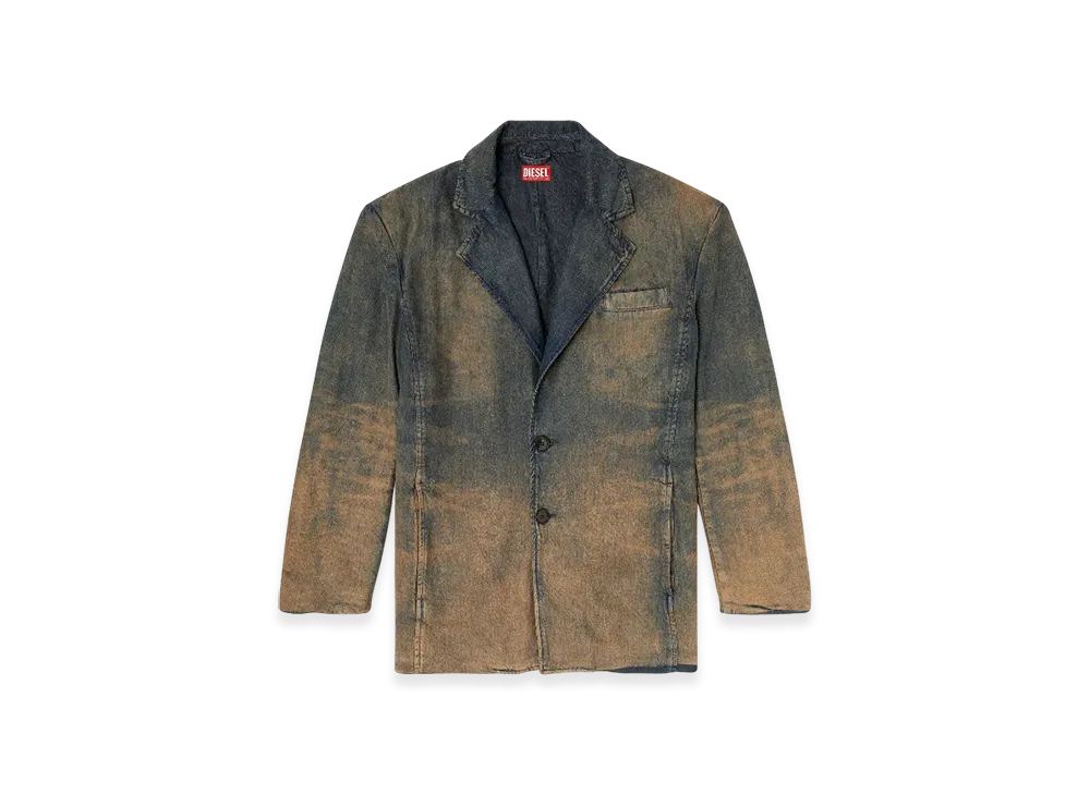 Diesel D-Reg-S Blazer In Fluid Shaded Denim "Dark Blue"