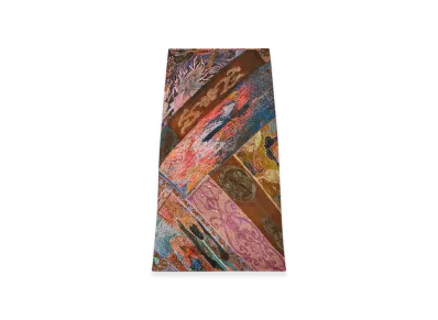 Diesel O-Rchid Viscose Midi Skirt With Heraldic Print "Brown"