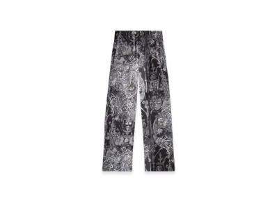 Diesel P-Theck-A-Ajfw Track Pants With Medieval Print "Black"