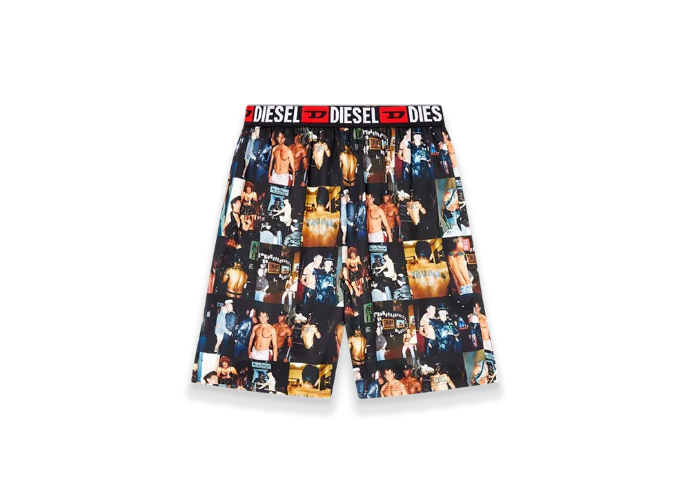 Diesel Pr-P-Toll-Shor-Tom25 Shorts With Graphic Prints "Black"