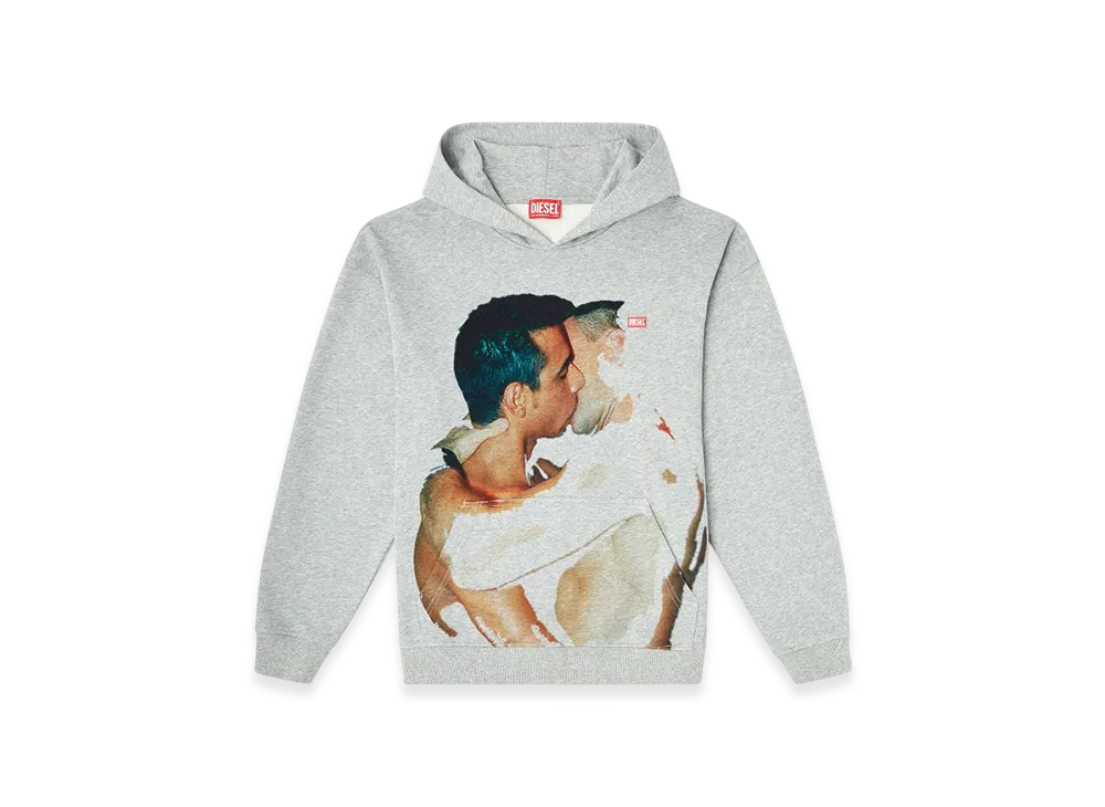 Diesel Pr-S-Boxt-Hood-Tom25 Hoodie With Graphic Print "Gray"