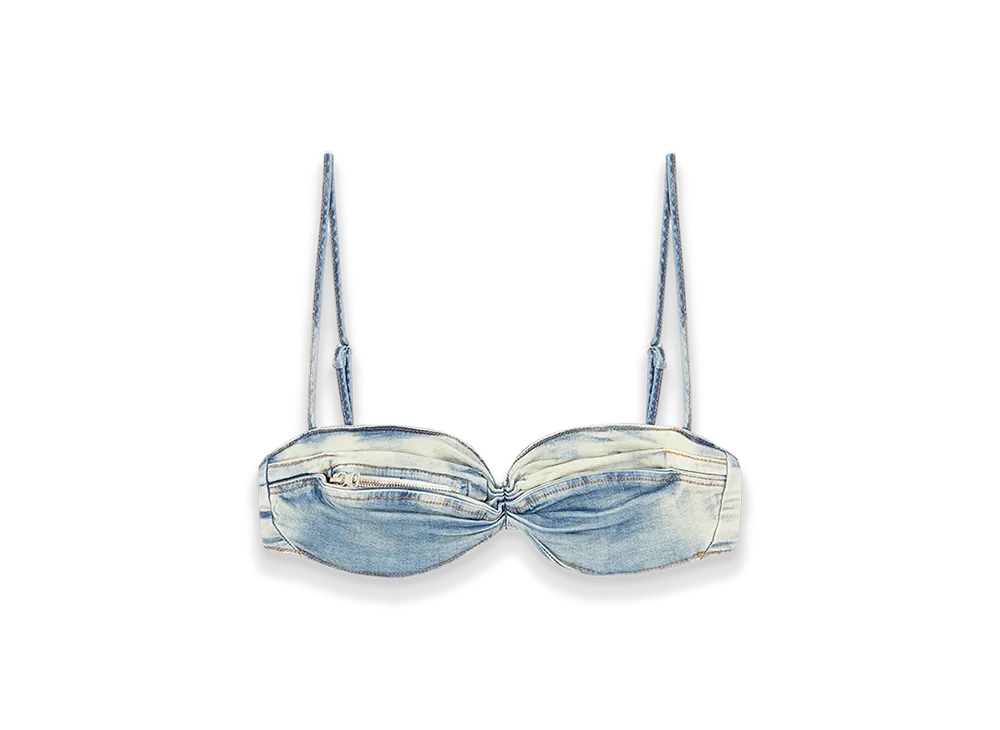 Diesel De-Ouchy-S Denim Top With Zip Pocket Detailing "Light Blue"