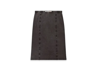 Diesel O-Allegra Midi Skirt With Denim Effect "Black"