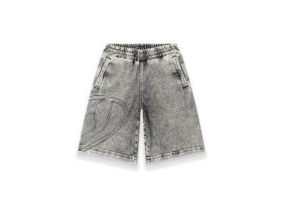 Diesel D-Enny-S Track Track Denim Bermudas With Oval D "Gray"