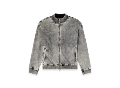 Diesel D-Carly-S Track Track Denim Zip-Up Sweater With Oval D "Dark Gray"