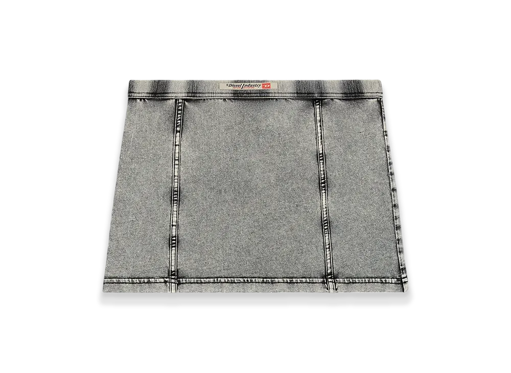 Diesel O-Allegra-Mini Denim-Effect Mini Skirt In Stretch Jersey "Gray"