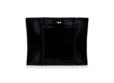 Diesel De-Ville Tube Top In Velvety Denim "Dark Blue"
