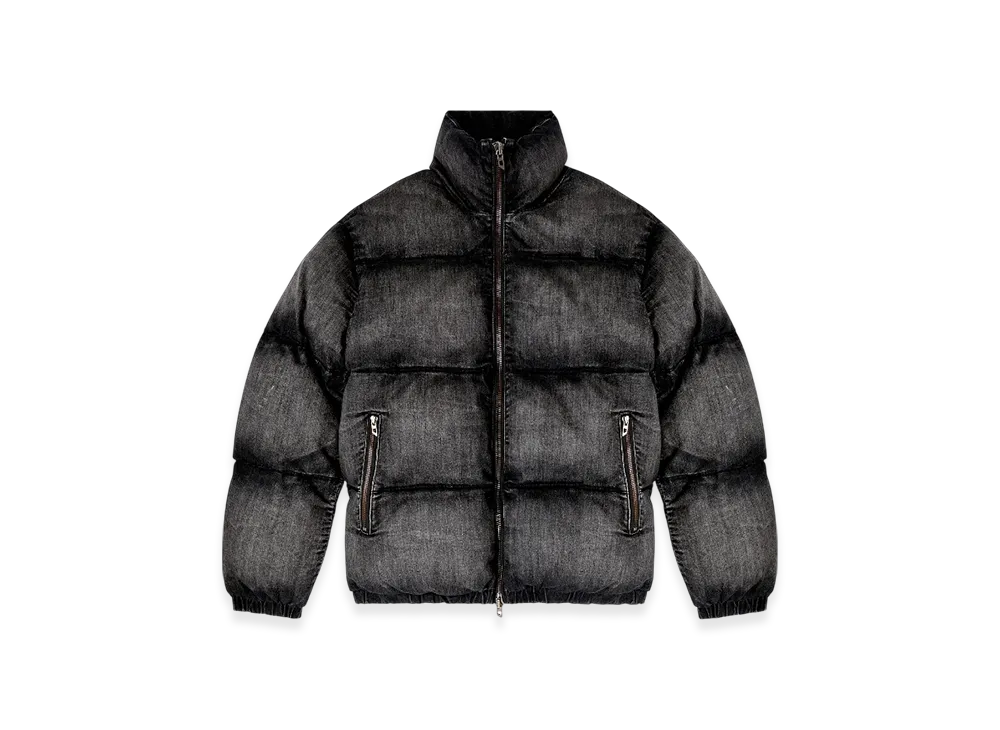 Diesel W-Mons-A Faded Denim Puffer Jacket "Black"