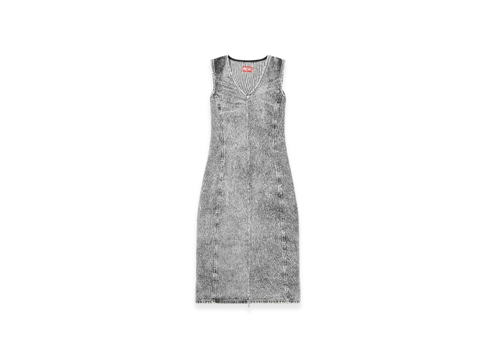 Diesel De-Kee-S Midi Dress In Crystal Denim "Gray"