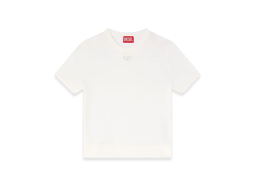 Diesel M-Aline Short-Sleeve Jumper In Wool "White"