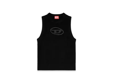 Diesel M-Argarin-Sl Knit Tank Top In Cashmere Blend "Black"